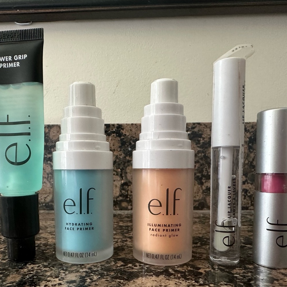 ✨e.l.f. Hydrating & Illuminating Primers + Lipstick & Brush Bundle ✨